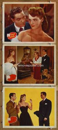 q680 CRIME OF THE CENTURY 3 movie lobby cards '46 Stephanie Bachelor