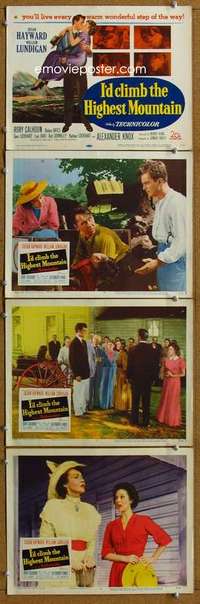 q598 I'D CLIMB THE HIGHEST MOUNTAIN 4 movie lobby cards '51 Hayward