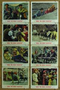 q306 RIDE THE HIGH COUNTRY 8 movie lobby cards '62 Scott, Joel McCrea