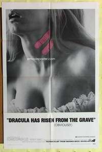 h619 DRACULA HAS RISEN FROM THE GRAVE one-sheet movie poster '69 Hammer