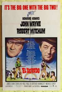 h604 EL DORADO one-sheet movie poster '66 John Wayne, Robert Mitchum