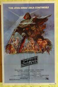 h598 EMPIRE STRIKES BACK style B 1sh movie poster '80 George Lucas