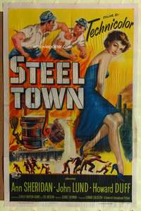 h142 STEEL TOWN one-sheet movie poster '52 Ann Sheridan, John Lund