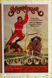 h128 SWASHBUCKLER one-sheet movie poster '76 Robert Shaw, Peter Boyle