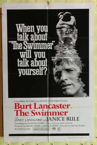 h127 SWIMMER one-sheet movie poster '68 Burt Lancaster, Frank Perry