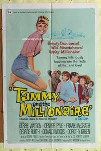 h123 TAMMY & THE MILLIONAIRE one-sheet movie poster '67 Debbie Watson