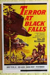 h113 TERROR AT BLACK FALLS one-sheet movie poster '62 Richard C. Sarafian