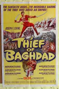 h103 THIEF OF BAGHDAD one-sheet movie poster '61 Steve Reeves