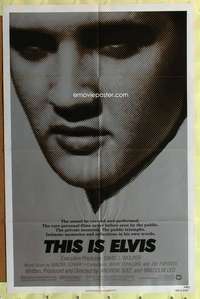 h101 THIS IS ELVIS one-sheet movie poster '81 Elvis Presley, rock&roll!