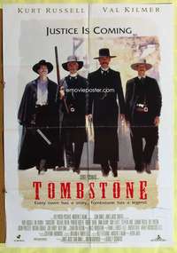 h086 TOMBSTONE one-sheet movie poster '93 Kurt Russell, Val Kilmer