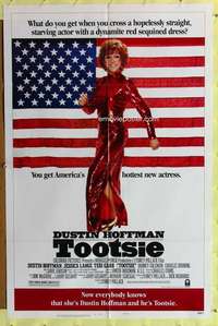 h082 TOOTSIE style B one-sheet movie poster '82 Dustin Hoffman in drag!