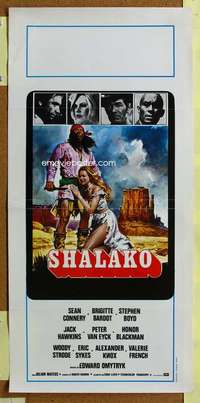 t088 SHALAKO Italian locandina movie poster R70s Sean Connery, Bardot