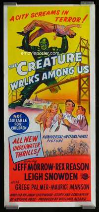 w728 CREATURE WALKS AMONG US Aust daybill movie poster '56 sequel!