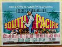 w234 SOUTH PACIFIC British quad movie poster '59 Mitzi Gaynor