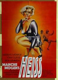 w541 SOME LIKE IT HOT German movie poster R1971 sexy Marilyn Monroe!