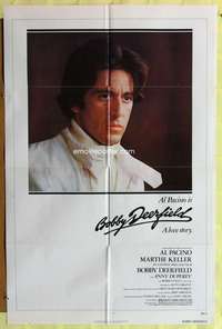 a085 BOBBY DEERFIELD one-sheet movie poster '77 Al Pacino, car racing!