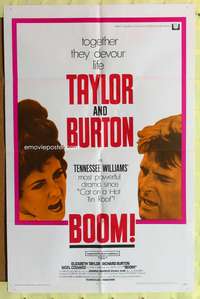 a086 BOOM one-sheet movie poster '68 Elizabeth Taylor, Richard Burton