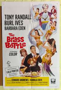 a090 BRASS BOTTLE one-sheet movie poster '64 Tony Randall, Burl Ives