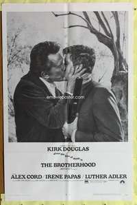 a097 BROTHERHOOD one-sheet movie poster '68 Kirk Douglas gives death kiss!