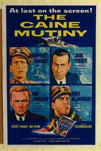 a099 CAINE MUTINY one-sheet movie poster '54 Humphrey Bogart, Jose Ferrer