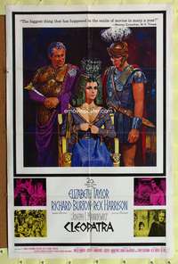 a160 CLEOPATRA one-sheet movie poster '64 Elizabeth Taylor, Burton