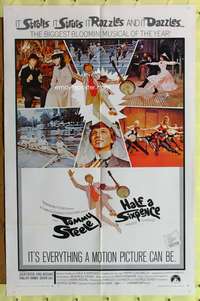 a423 HALF A SIXPENCE style B one-sheet movie poster '68 H.G. Wells, Steele