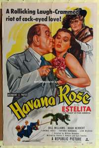 a436 HAVANA ROSE one-sheet movie poster '51 sexy Cuban Estelita Rodriguez!