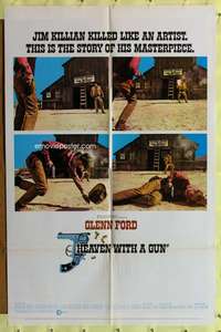 a440 HEAVEN WITH A GUN one-sheet movie poster '69 Glenn Ford, Carolyn Jones