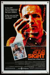 a448 HIDE IN PLAIN SIGHT one-sheet movie poster '80 James Caan