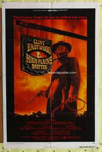 a451 HIGH PLAINS DRIFTER one-sheet movie poster '73 Clint Eastwood