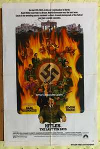 a456 HITLER: THE LAST TEN DAYS one-sheet movie poster '73 Ennio De Concini