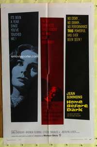 a459 HOME BEFORE DARK one-sheet movie poster '58 Jean Simmons, O'Herlihy