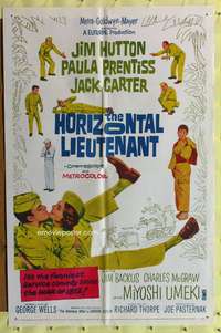 a463 HORIZONTAL LIEUTENANT one-sheet movie poster '62 Jim Hutton, Prentiss