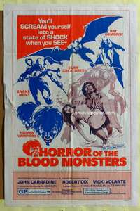 a464 HORROR OF THE BLOOD MONSTERS one-sheet movie poster '70 Al Adamson