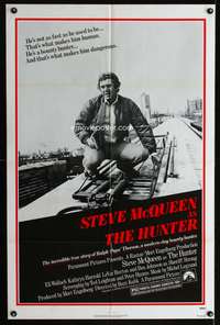 a469 HUNTER one-sheet movie poster '80 Steve McQueen, Eli Wallach