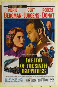 a484 INN OF THE SIXTH HAPPINESS one-sheet movie poster '59 Bergman, Jurgens