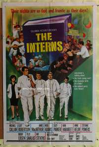 a486 INTERNS one-sheet movie poster '62 Michael Callan, Cliff Robertson