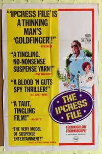 a487 IPCRESS FILE one-sheet movie poster '65 Michael Caine as a spy!