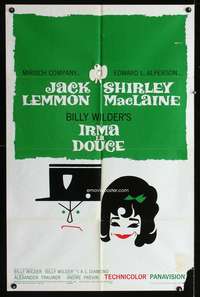 a488 IRMA LA DOUCE style B one-sheet movie poster '63 Billy Wilder, MacLaine