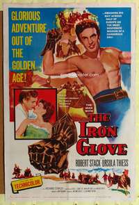 a489 IRON GLOVE one-sheet movie poster '54 Robert Stack, Ursula Thiess