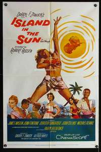 a490 ISLAND IN THE SUN one-sheet movie poster '57 James Mason, Fontaine