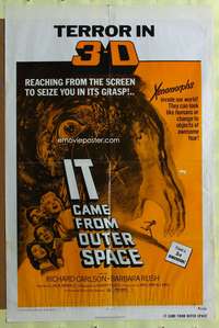 a491 IT CAME FROM OUTER SPACE one-sheet movie poster R72 classic 3D sci-fi!