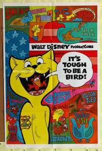 a495 IT'S TOUGH TO BE A BIRD one-sheet movie poster '70 rare Disney cartoon