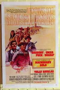 a583 MacKENNA'S GOLD one-sheet movie poster '69 Gregory Peck, Omar Sharif