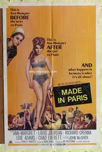 a584 MADE IN PARIS one-sheet movie poster '66 super sexy Ann-Margret!