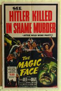 a586 MAGIC FACE one-sheet movie poster '51 Luther Adler, World War II