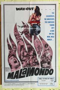 a589 MALAMONDO one-sheet movie poster '64 naked skydiving!