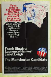 a597 MANCHURIAN CANDIDATE one-sheet movie poster '62 Frank Sinatra