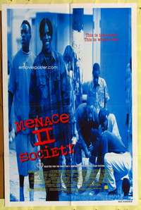 a612 MENACE II SOCIETY DS one-sheet movie poster '93 Hughes Brothers