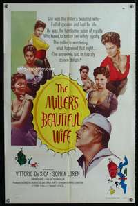 a617 MILLER'S BEAUTIFUL WIFE one-sheet movie poster '57 Sophia Loren